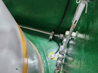 Leak detector installation completed in compliance with chemical safety regulations