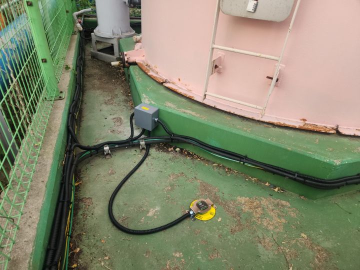 Sensor protection cap installed to prevent rainwater ingress