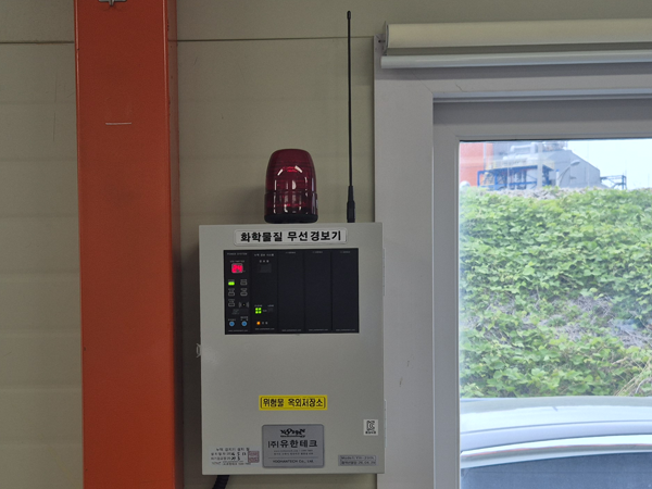 Office wireless alarm receiver before outdoor leak detection interlock test
