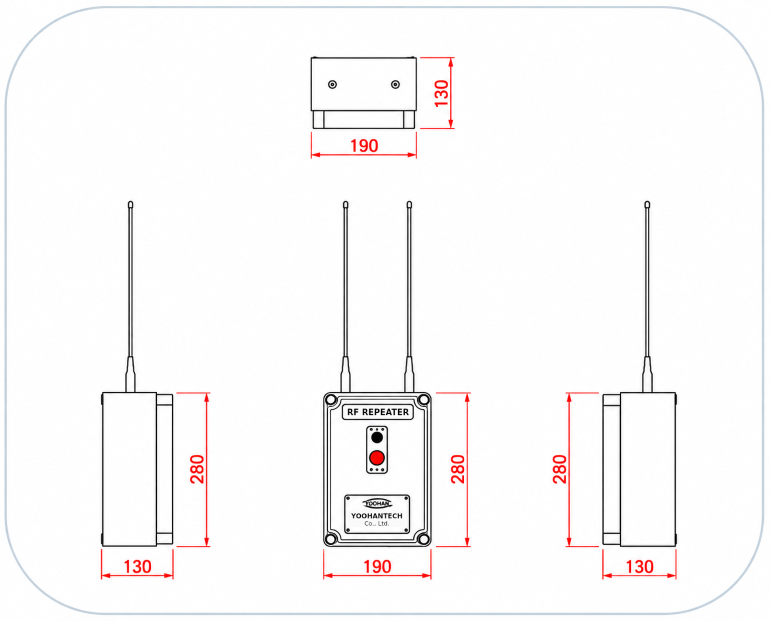 YH-RF300 REP Dimension