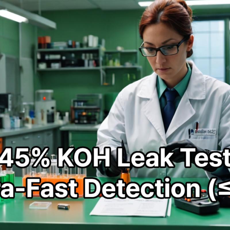 2-Second KOH Leak Detection Test | 45% Potassium Hydroxide Sensor with ...