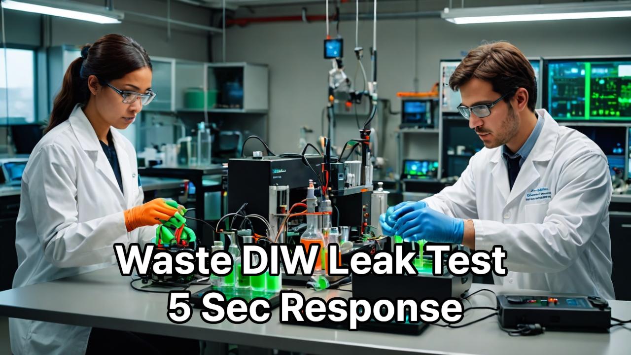 Waste DIW Leak Detection Test | YHSP-SAR Point Sensor Response in 5 Seconds