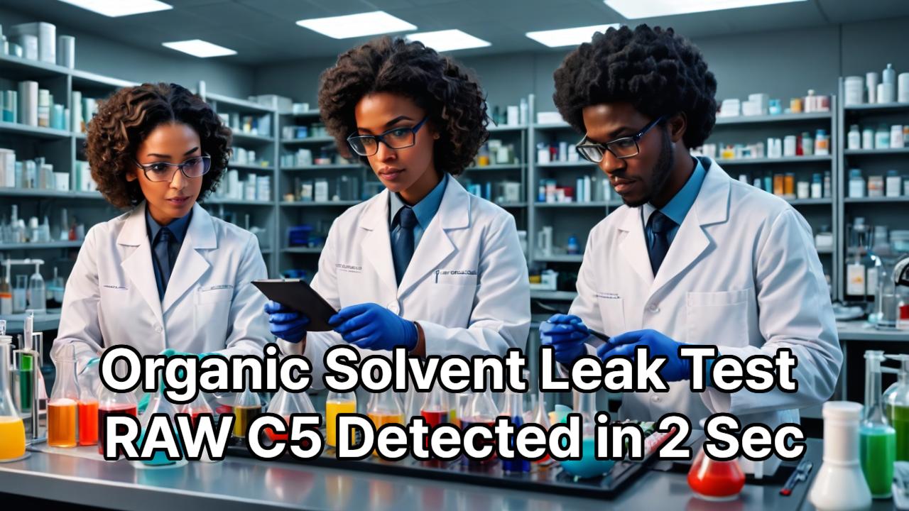 RAW C5 Leak Detection Test | YHSP-SA Organic Solvent Sensor Response in 2 Seconds