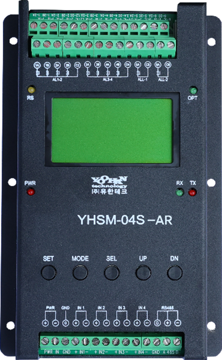 유한테크 4채널 산·알칼리 누액감지기 제어 모듈 YHSM-04S-A