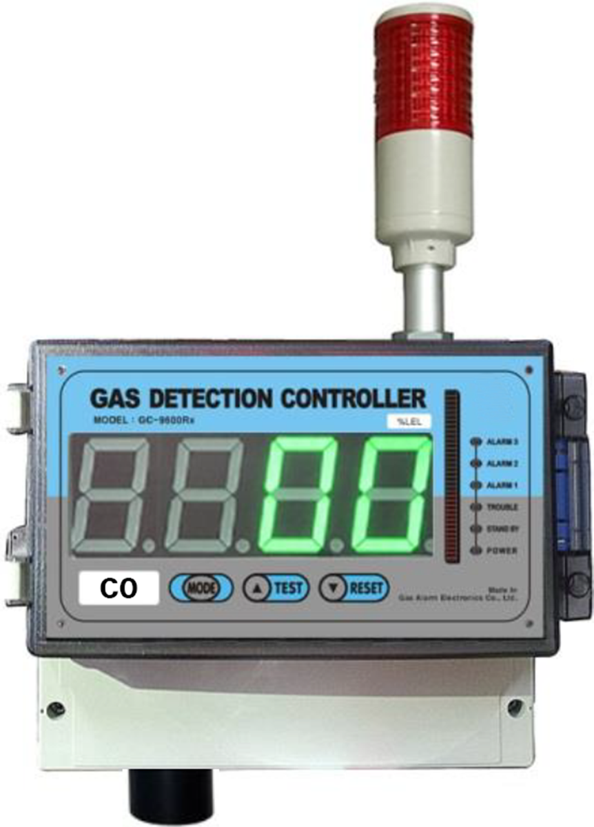 GC-9600Rx-D-TOX 수신부 일체형 산소 및 유독성 가스감지기 대형 바그래프 화면