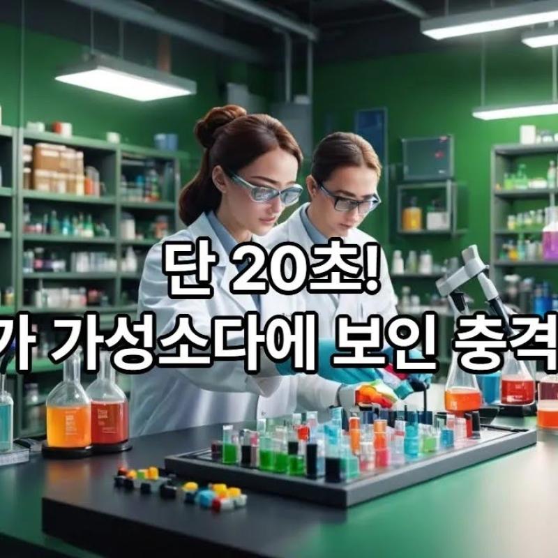 [누액감지기 성능시험] 가성소다(수산화나트륨) 전용 누액감지기 YHSP-SAR - 물과 알칼리 반응 비교 시연 | 유한테크